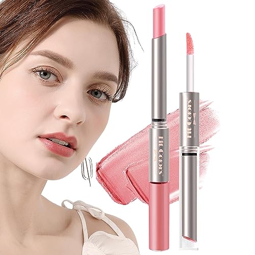 Matter Lipgloss - Langanhaltender, matter Lippenstift 2 in 1 | Nicht verblassende Lippenglasur, feuchtigkeitsspendender, mattierter Antihaft-Lippenstift für Frauen und Mädchen, den Sie den Tsuchiya von Tsuchiya