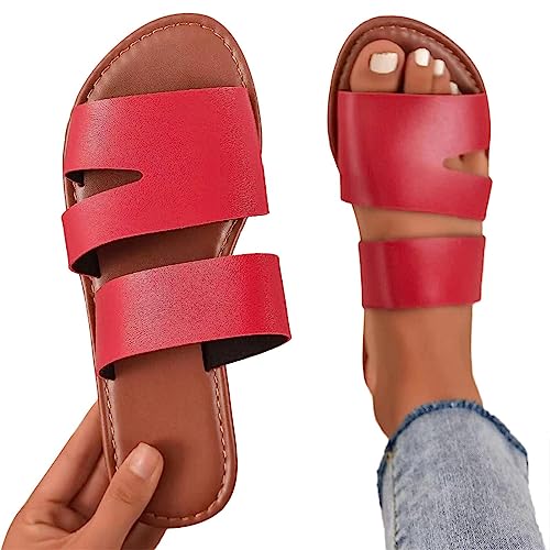Tsuchiya Damen Gummisandalen Sommer | Weibliche Slip-On-Sandalen in großen Größen,Sommer-Freizeitschuhe zum Hineinschlüpfen mit offenen Zehen, große Größe zum Ausgehen, Baden und Einkaufen von Tsuchiya