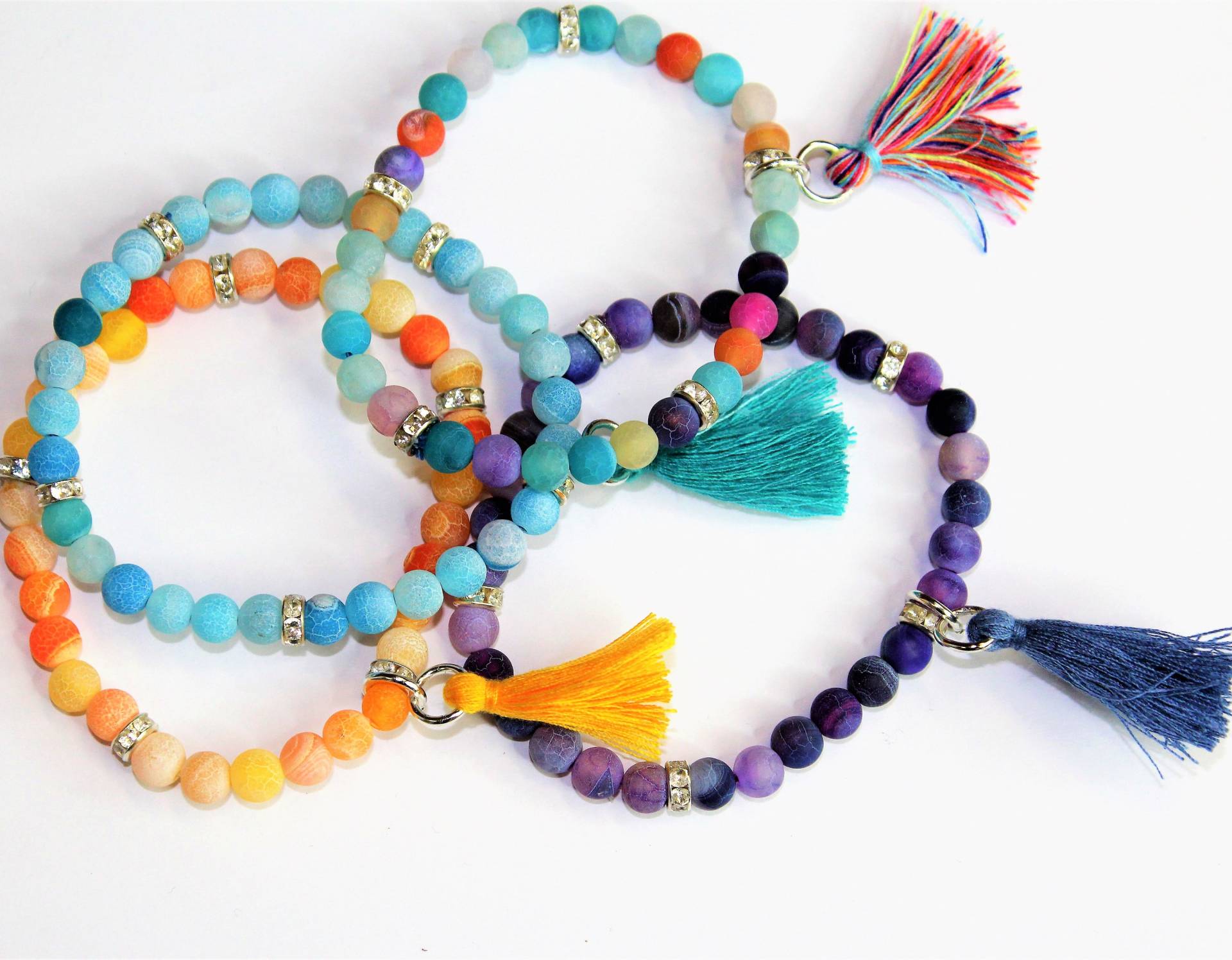 Dragon Vein Achat Armband, Quasten-Schmucksachen, Stapelbares Armband 6 Mm von TsukasaAndAna