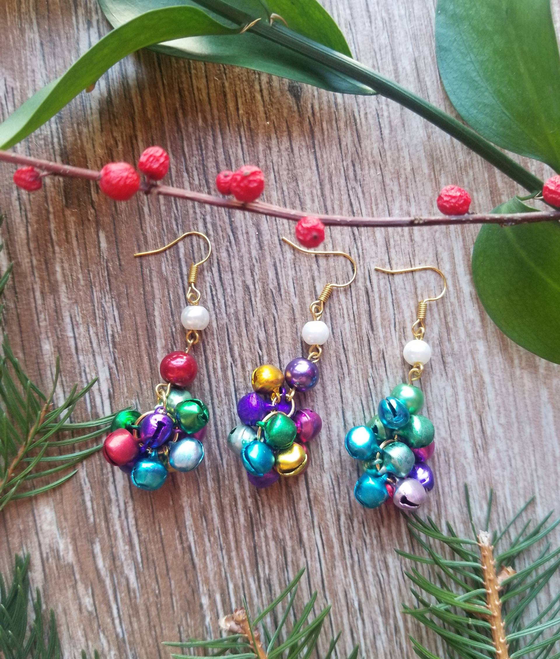 Jingle Bell Weihnachtsohrringe, Festlicher Feiertagsschmuck von TsukasaAndAna