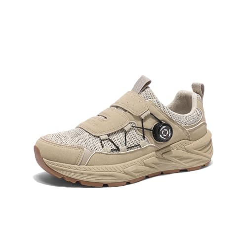 Tsuukuie Herren Wanderschuhe Breite Passform Atmungsaktives Mesh rutschfeste Trekkingschuhe Walking Schuhe Herren Khaki 43 von Tsuukuie