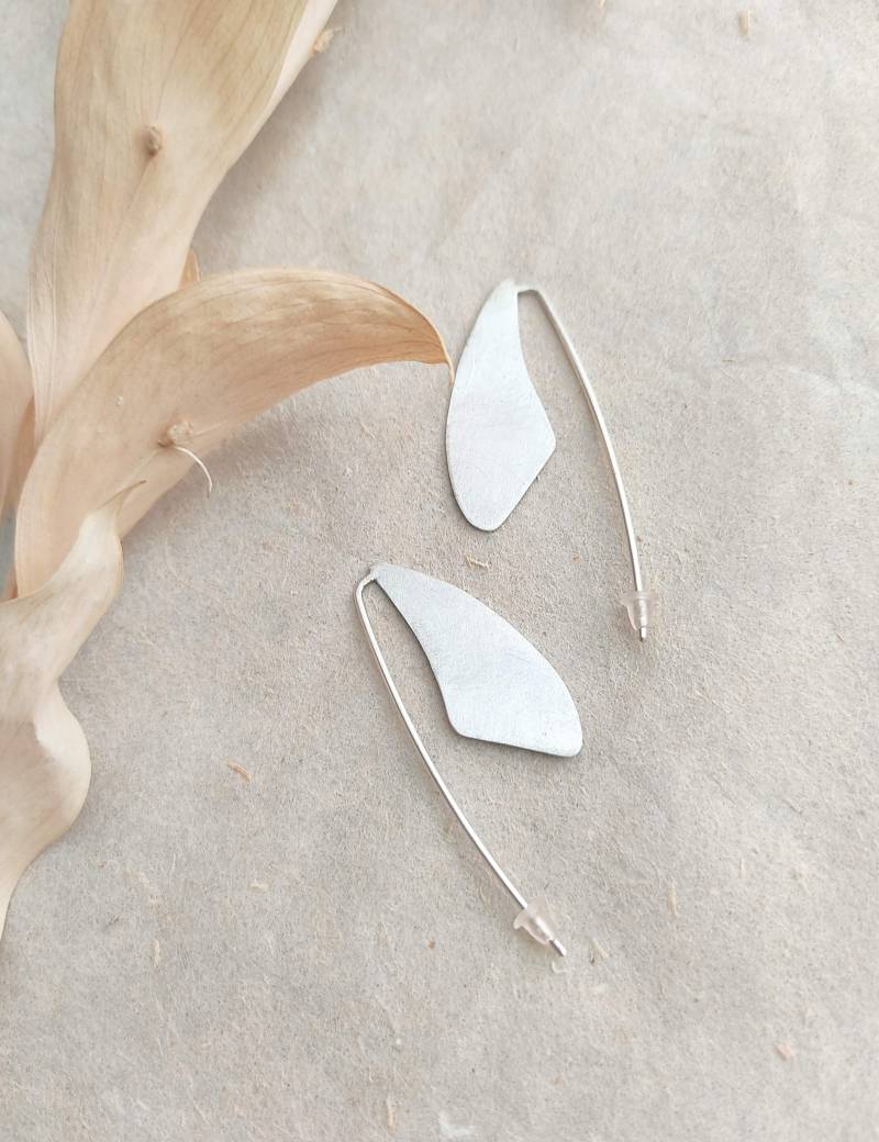 Ankunft Silber Ohrringe, Große Originale Handgemachte Matt Silber, Lange Teardrop Statement Weihnachtsgeschenk Ankunft Silber Ohrringe, Große Originale Handgemachte Matt Silber, Lange Teardrop Statement Weihnachtsgeschenk von Ttjoies