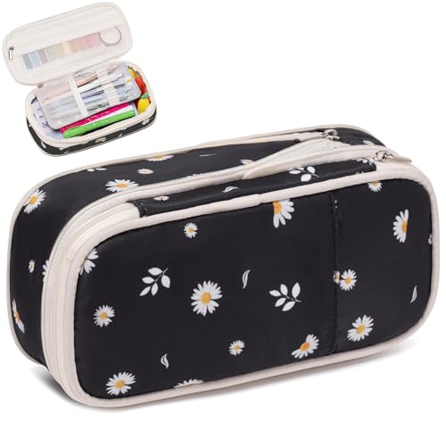 TuErCao Bibelstudium Supplies Federmäppchen Bibelzubehör Set (Daisy Black) von TuErCao