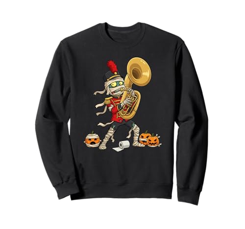 Lustige Tuba Tubist Mama Kürbis Halloween Kinder Herren Damen Sweatshirt von Tuba Lovers Cute Halloween Outfits for Boy Girl
