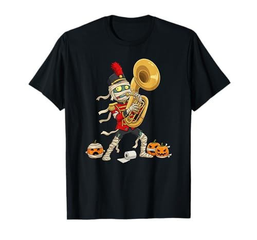 Lustige Tuba Tubist Mama Kürbis Halloween Kinder Herren Damen T-Shirt von Tuba Lovers Cute Halloween Outfits for Boy Girl