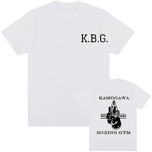 Anime Hajime No Ippo T-Shirt Lustiges T-Shirt Manga Kamagowa Boxing Gym Baumwolle T-Shirt Hip Hop Männer T-Shirts Sommer Tops color4,L von Tubaxing