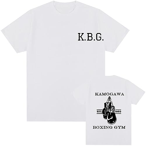Anime Hajime No Ippo T-Shirt Lustiges T-Shirt Manga Kamagowa Boxing Gym Baumwolle T-Shirt Hip Hop Männer T-Shirts Sommer Tops color4,M von Tubaxing
