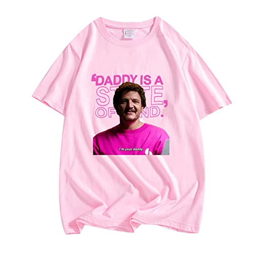 Pedro Pascal Tshirts Daddy is A State of Mind Grafik T Shirts Herren Damen Baumwolle T-Shirt Top color11,S von Tubaxing