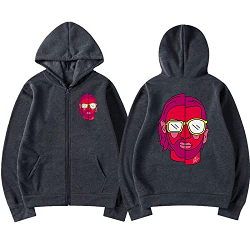 Tubaxing Le Monde Chico Grafik Druck Zip Hoodie Streetwear Album PNL Sweatshirt Übergroßen Mantel Männer Mode Kapuzenpullover von Tubaxing