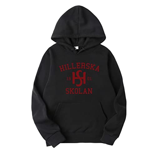 Tubaxing Young Royals Hillerska Skolan Hoodie Unisex Sweatshirt Grafik Kapuzenpullover Langarm Pullover Freizeit Sportbekleidung Black,XL von Tubaxing