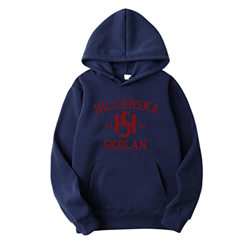 Tubaxing Young Royals Hillerska Skolan Hoodie Unisex Sweatshirt Grafik Kapuzenpullover Langarm Pullover Freizeit Sportbekleidung Navy,3XL von Tubaxing