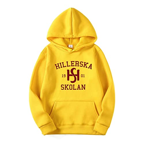 Tubaxing Young Royals Hillerska Skolan Hoodie Unisex Sweatshirt Grafik Kapuzenpullover Langarm Pullover Freizeit Sportbekleidung Yellow,M von Tubaxing