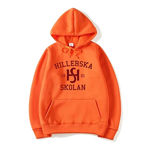 Tubaxing Young Royals Hillerska Skolan Hoodie Unisex Sweatshirt Grafik Kapuzenpullover Langarm Pullover Freizeit Sportbekleidung orange,3XL von Tubaxing