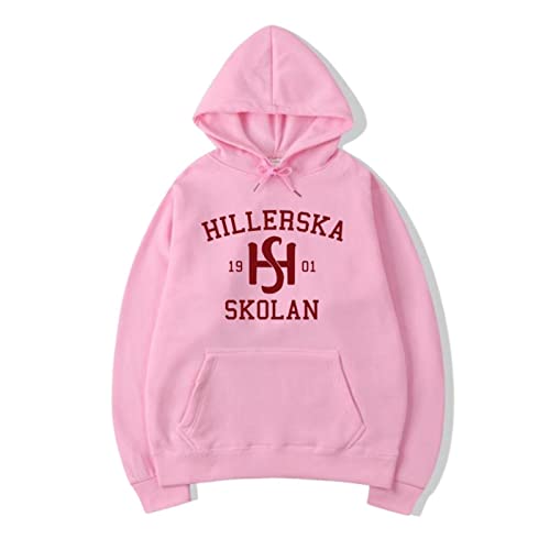 Tubaxing Young Royals Hillerska Skolan Hoodie Unisex Sweatshirt Grafik Kapuzenpullover Langarm Pullover Freizeit Sportbekleidung pink,M von Tubaxing