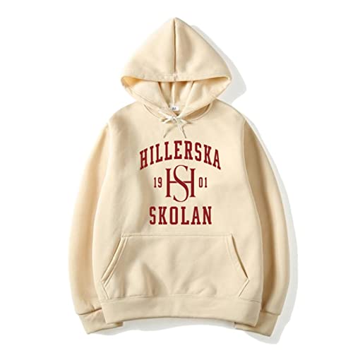 Tubaxing Young Royals Hoodie Hillerska Skolan Kapuzen-Sweatshirt Lässiger Pullover Herren Damen Mode Hoody Khaki,3XL von Tubaxing