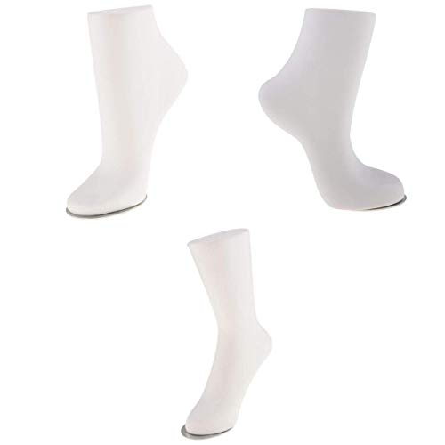 Tubayia 3 Stück Erwachsene Unisex Schaufensterpuppe Fußmodell Display Halter für Socken Schuhe Fußkettchen von Tubayia