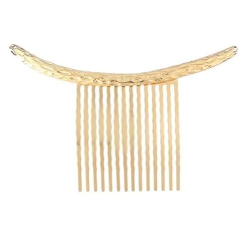 Tubayia Haargesteck Haarschmuck Haarkamm Seitenkamm, Metal Braut Hochzeit Kamm Schleier Seite Kamm Schleier Steckkamm Haarschmuck für Brautfrisur Frauen Frisurhilfe, Frauen, Brautschmuck (Gold×3) von Tubayia