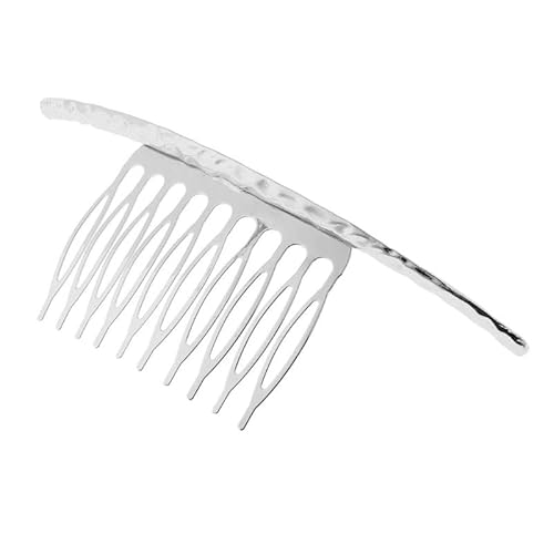 Tubayia Haargesteck Haarschmuck Haarkamm Seitenkamm, Metal Braut Hochzeit Kamm Schleier Seite Kamm Schleier Steckkamm Haarschmuck für Brautfrisur Frauen Frisurhilfe, Frauen, Brautschmuck (Silber) von Tubayia