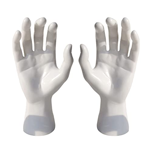 Tubayia Herren Schaufensterpuppe Hand Modell Schmuckständer Schmuckhand Armband Uhr Schmuck Display (Weiß 1 Paar) von Tubayia