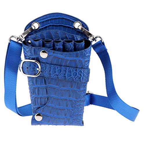 Tubayia PU Leder Friseurtasche Friseur Werkzeugtasche Werkzeug Organizer Hüfttasche (Blau) von Tubayia