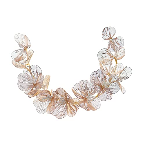 Tubayia Vintage Haarschmuck Brautschmuck Blumen Form Braut Haarnadeln Hochzeit Tanzpartys Haarschmuck (Golden) von Tubayia