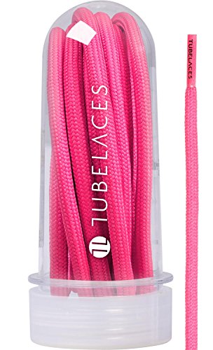 Tubelaces Herren Schnürsenkel Rope Solid pink 130cm von TubeLaces