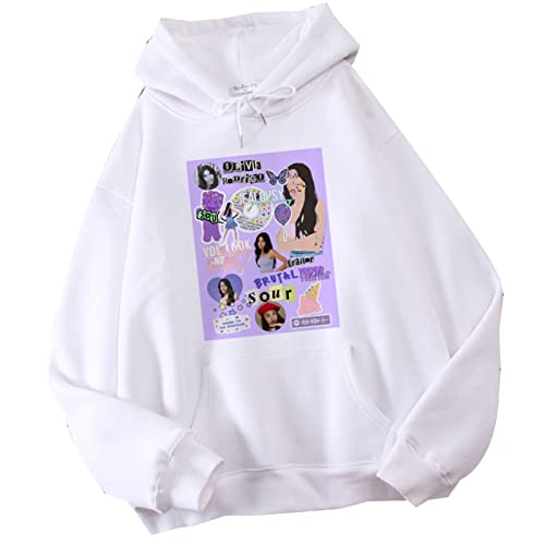 2022 Olivia Rodrigo Übergroße Hoodies Sour Good-4-U Print Hip Hop Sweatshirt Trainingsanzug Cosplay für Frauen Casual Pullover von Tuboshu