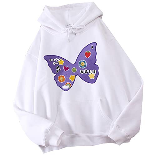 2022 Olivia Rodrigo Übergroße Hoodies Sour Good-4-U Print Hip Hop Sweatshirt Trainingsanzug Cosplay für Frauen Casual Pullover von Tuboshu