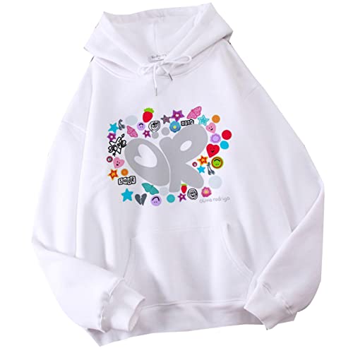 2022 Olivia Rodrigo Übergroße Hoodies Sour Good-4-U Print Hip Hop Sweatshirt Trainingsanzug Cosplay für Frauen Casual Pullover von Tuboshu