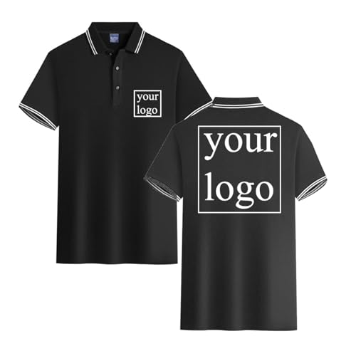 Benutzerdefinierte Baumwolle Polo-Shirts Personalisierte Logo T Shirt Männer Frauen Gruppe Persönliche Firma Foto Text Gedruckt Sommer Kurze Ärmel Tshirt Top Color5,L von Tuboshu