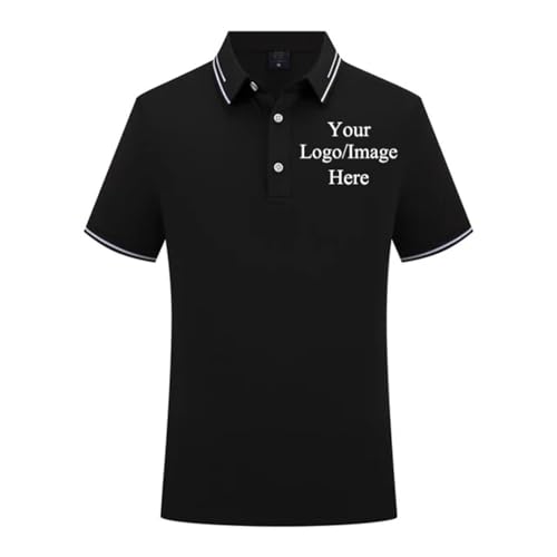 Benutzerdefinierte Kurzarm Poloshirts für Männer und Frauen, Personalisierte Persönliche Firmengruppe Ihr Eigenes Design Logo/Bild/Text Gedruckte Sommer DIY T-Shirt Oberteile Color1,M von Tuboshu