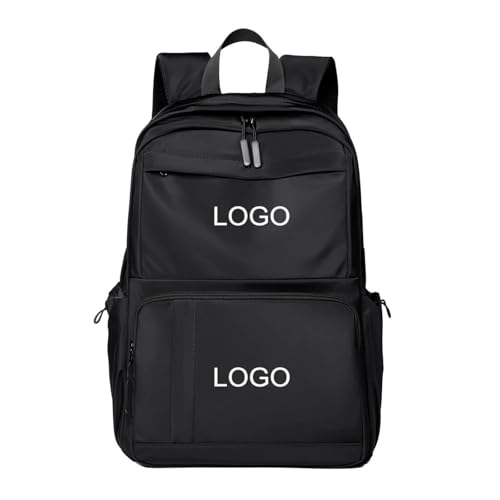 Benutzerdefinierte Logo Rucksack Personalisierte Herren Computer Laptop Tasche Große Kapazität Reisetasche Unternehmen Business Rucksack Teens Student Schultasche Black,30 * 15 * 44CM von Tuboshu