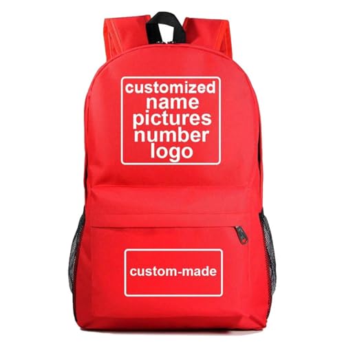 Benutzerdefiniertes Logo Jungen Mädchen Schultasche Personalisierte Frauen Männer Reisen Casual Daypack College Büchertasche Teenager Kinder Schultaschen Studenten Rucksack Color1,47 * 31 * 18CM von Tuboshu