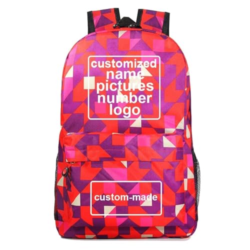 Benutzerdefiniertes Logo Jungen Mädchen Schultasche Personalisierte Frauen Männer Reisen Casual Daypack College Büchertasche Teenager Kinder Schultaschen Studenten Rucksack Color10,47 * 31 * 18CM von Tuboshu