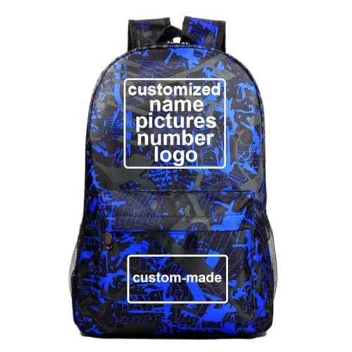 Benutzerdefiniertes Logo Jungen Mädchen Schultasche Personalisierte Frauen Männer Reisen Casual Daypack College Büchertasche Teenager Kinder Schultaschen Studenten Rucksack Color13,47 * 31 * 18CM von Tuboshu