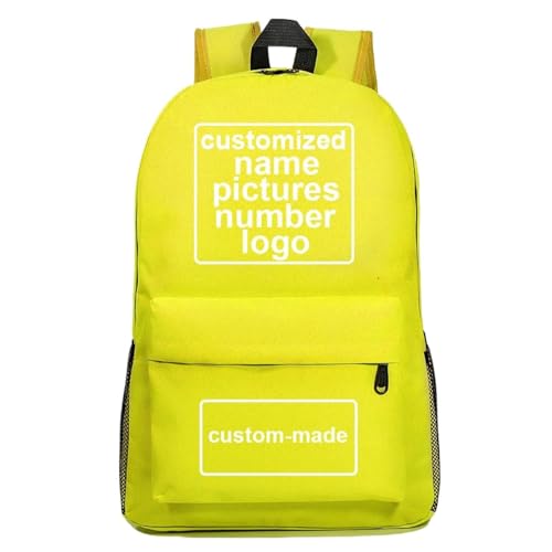 Benutzerdefiniertes Logo Jungen Mädchen Schultasche Personalisierte Frauen Männer Reisen Casual Daypack College Büchertasche Teenager Kinder Schultaschen Studenten Rucksack Color16,47 * 31 * 18CM von Tuboshu