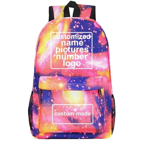 Benutzerdefiniertes Logo Jungen Mädchen Schultasche Personalisierte Frauen Männer Reisen Casual Daypack College Büchertasche Teenager Kinder Schultaschen Studenten Rucksack Color18,47 * 31 * 18CM von Tuboshu