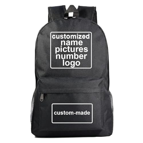 Benutzerdefiniertes Logo Jungen Mädchen Schultasche Personalisierte Frauen Männer Reisen Casual Daypack College Büchertasche Teenager Kinder Schultaschen Studenten Rucksack Color19,47 * 31 * 18CM von Tuboshu