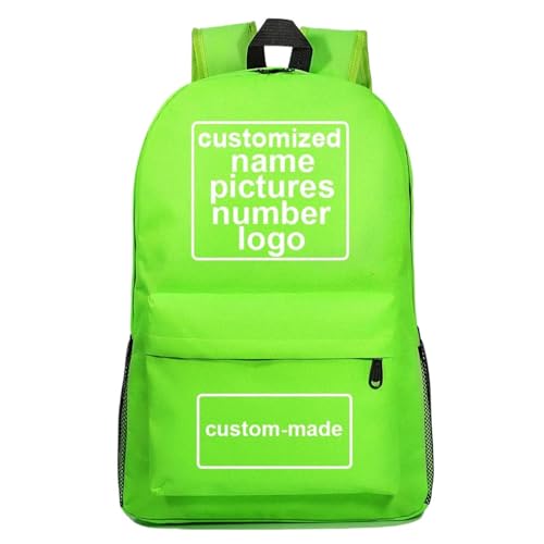 Benutzerdefiniertes Logo Jungen Mädchen Schultasche Personalisierte Frauen Männer Reisen Casual Daypack College Büchertasche Teenager Kinder Schultaschen Studenten Rucksack Color7,47 * 31 * 18CM von Tuboshu