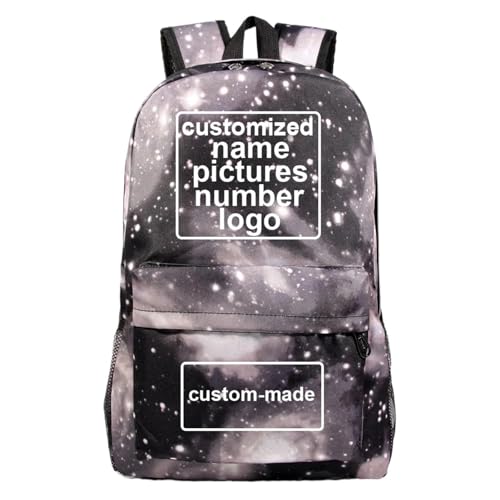 Benutzerdefiniertes Logo Jungen Mädchen Schultasche Personalisierte Frauen Männer Reisen Casual Daypack College Büchertasche Teenager Kinder Schultaschen Studenten Rucksack Color9,47 * 31 * 18CM von Tuboshu