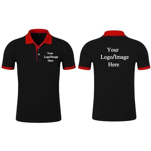 Benutzerdefiniertes Poloshirt Arbeitskleidung Bedruckt mit Ihrem Eigenen Design Foto/Logo/Text Firmenuniform für Männer und Frauen Sommer Personalisiertes Kurzarm T-Shirt Color5,M von Tuboshu