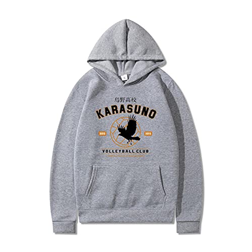 Cartoon Haikyuu Herren Hoodies Lustige japanische Anime Streetwear Harajuku Karasuno High School Grafik Sweatshirts Männer Frauen Tops von Tuboshu