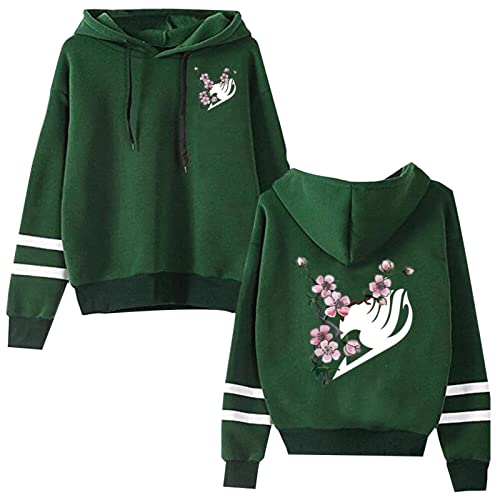 Fairy Tail Japanischer Anime Hoodie Kapuzenpulli Herbst Langarm Streetwear Harajuku Loose Pullover Unisex von Tuboshu