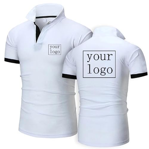 Passen Sie Ihr Eigenes Design An T-Shirt mit Foto/Logo/Text Druck, Atmungsaktives Sommer Sport Poloshirt Personalisierbar Kurzärmelig Klassisches T-Shirt für Herren und Damen color2,L von Tuboshu