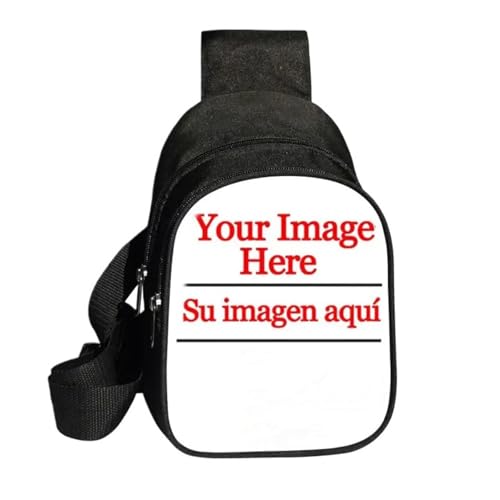 Personalisieren Sie Ihr Eigenes Design mit Foto/Bild Brusttasche, Sport Umhängetasche Personalisierte Damen Herren Kuriertasche Teenager Outdoor Reiserucksack Black,25 * 16 * 10cm von Tuboshu