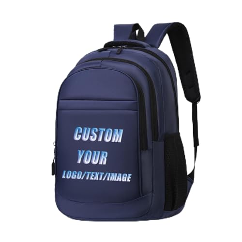 Personalisierte Schultasche Herren Damen Business Laptoptasche Pendlerrucksack Firmengeschenktasche Fügen Sie Ihre Fotos Hinzu Text Personalisierte Studenten-Buchtasche Color2,48 * 31 * 20cm von Tuboshu