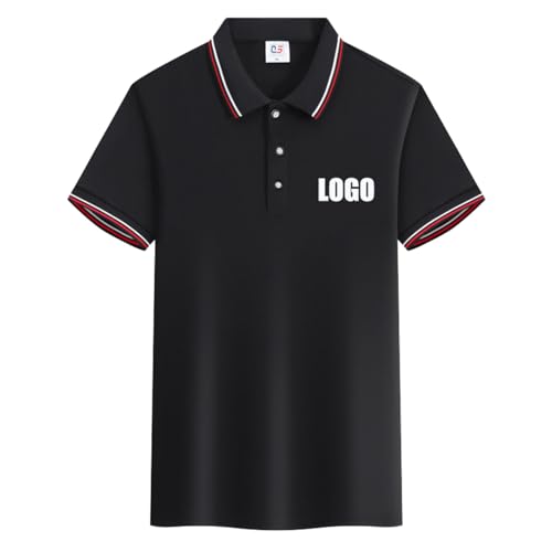 Personalisiertes Poloshirt mit Logo Personalisiertes T-Shirt Sommer Klassisch Damen Herren Kurzärmeliges Top Business T-Shirt Individuelle Arbeitskleidung Color3,L von Tuboshu