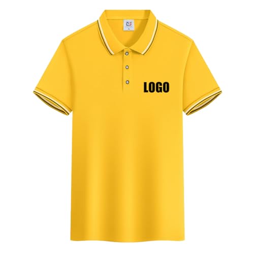 Personalisiertes Poloshirt mit Logo Personalisiertes T-Shirt Sommer Klassisch Damen Herren Kurzärmeliges Top Business T-Shirt Individuelle Arbeitskleidung Color6,3XL von Tuboshu