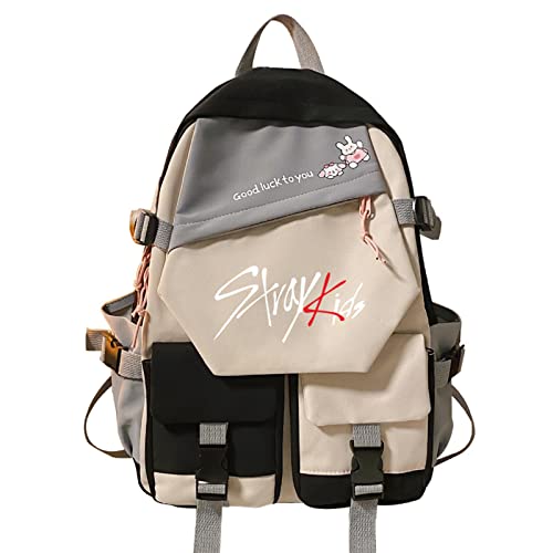 Stray Kids Rucksack Cosplay Unisex Studenten Schultasche Cartoon Laptop Reiserucksack Outdoor Fashion Teens Geschenke color1,43 * 30 * 14CM von Tuboshu