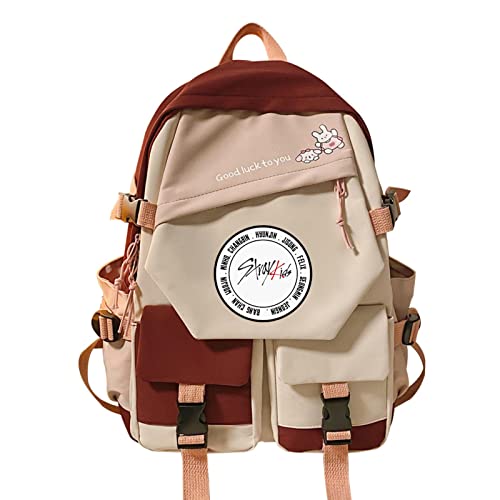 Stray Kids Rucksack Cosplay Unisex Studenten Schultasche Cartoon Laptop Reiserucksack Outdoor Fashion Teens Geschenke color6,43 * 30 * 14CM von Tuboshu